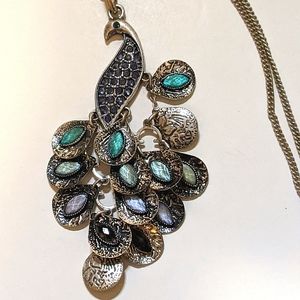 Peacock Necklace 🦚 long chain